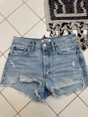 Agolde Parker Distressed Cutoff Denim Shorts